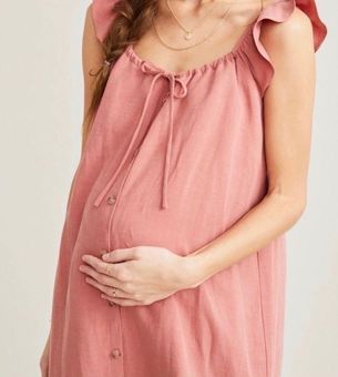 Women's Maternity Midi Button Front Nightie