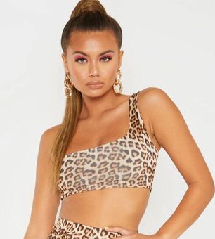 Tan Leopard Print Bralette, Tops