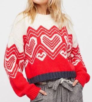 Free people cheap heart sweater