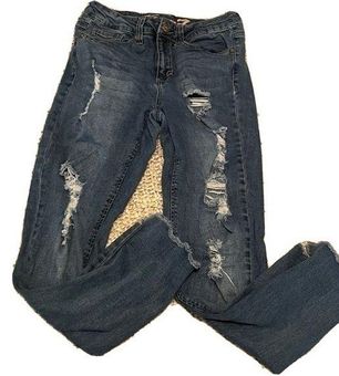 Seven7 Women's 10 High Rise Ankle Skinny Distressed Blue Jeans. Gently  worn. - $44 - From Zelda
