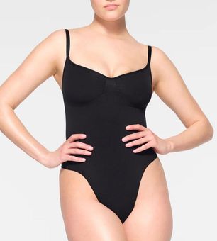 SKIMS Bodysuit- SEAMLESS SCULPT THONG BODYSUIT Black - $50 (26% Off Retail)  - From Karina