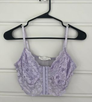 American Threads Lace Crop Top Purple - $13 - From shea