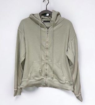 Brandy Melville Light Green Zip-Up Hoodie Sweatshirt - M/L (Approx.) Size M  - $20 (58% Off Retail) - From Sarah
