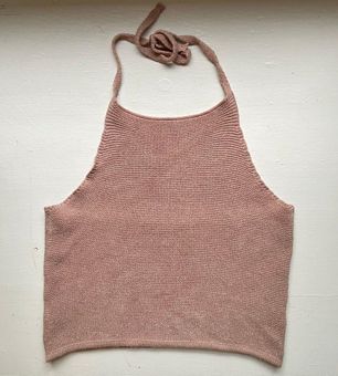 Brandy Melville, Tops, Brandy Melville Knit Halter Crop