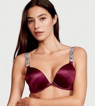 Victoria's Secret Victoria Secret Shine Bra 34D Burgundy Size 34 D