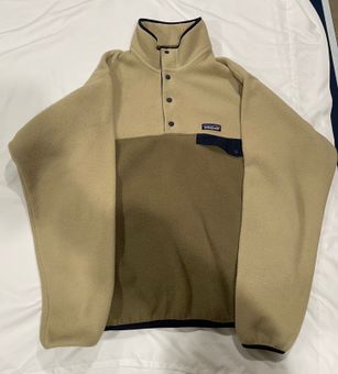 Patagonia Synchilla Snap T Fleece Pullover Tan Size M 50