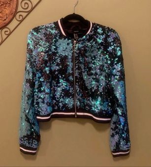 forever 21 sequin bomber jacket
