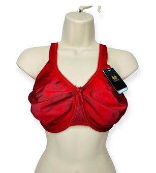 Wacoal Basic Beauty Red Underwire Adjustable Strap Bra Women's