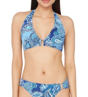 Ralph Lauren Lauren Bandana Paisley Ring Halter Bikini Top