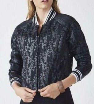 Fabletics Jacket Womens Medium Ribbed Cropped Full Zip