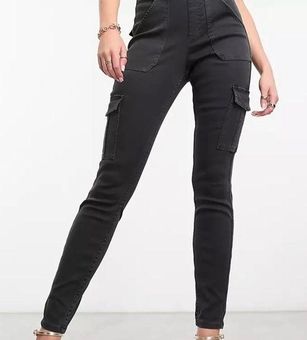 Spanx NWT Stretch Twill Ankle Cargo Washed Black Medium - $67 New With Tags  - From Lauren