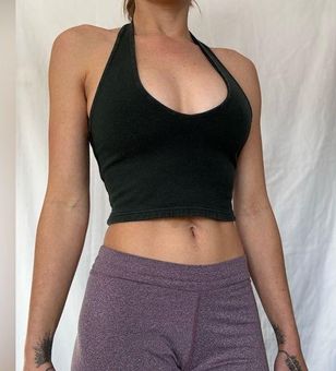 Brandy Melville Forest Green Halter Crop Top Size 2 - $13 - From Remi