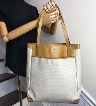 Gucci Micro GG Shoulder Bag Leather Handles Coated Canvas KNIGHT ZIPPER  PULL VTG - $700 - From Buyitwhenfound