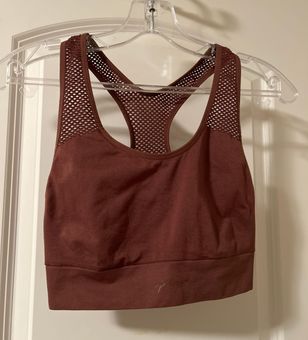 PINK - Victoria's Secret PINK Active Brown Sports Bra Size M - $16 - From  Reese