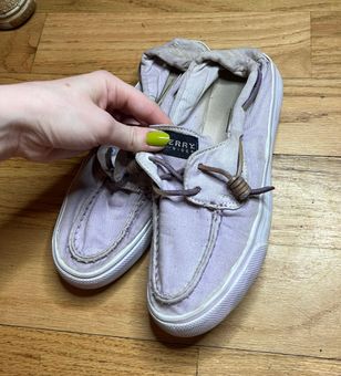 Purple sales sperry shoes