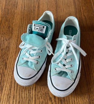 stege Nogen Feje Converse Low Top Ox Double Tongue Teal Mint Blue/Green Blue Size 8 - $20  (66% Off Retail) - From adyson