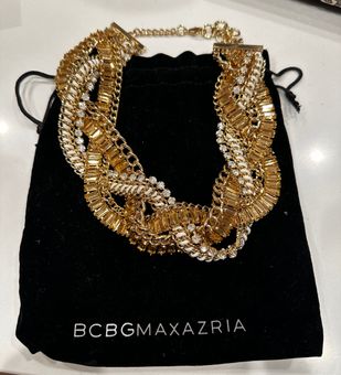 BCBGMAXAZRIA Statement Necklace Gold 29 78 Off Retail