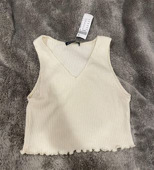 Brandy Melville ribbed cropped tank top, No tag for