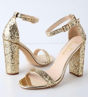 Taylor Gold Ankle Strap Heels