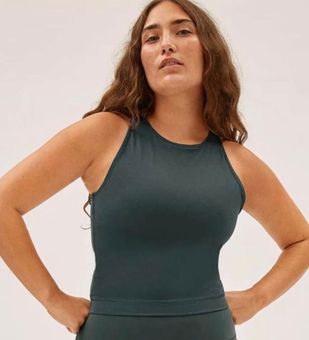 Everlane Dark Green Perform Shelf Bra Tank Top size XS Dri Fit