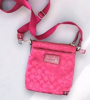 Coach Vintage Poppy Crossbody Festival Bag Raspberry Pink