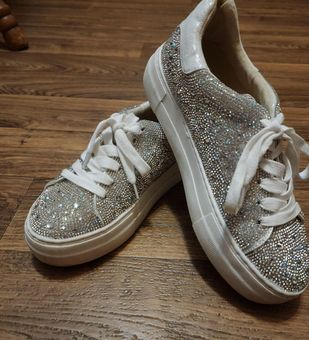 Betsey Johnson x David bridal sneakers Silver Size 7.5 70 22