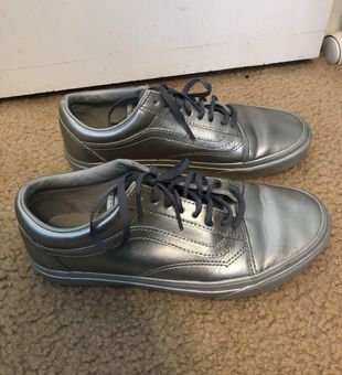 Vans Silver Metallic Van Slip Ons Size 8.5 - $38 - From Daisys