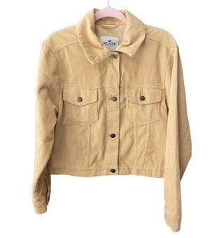 Hollister tan corduroy button down jacket size XL cotton - $25 - From