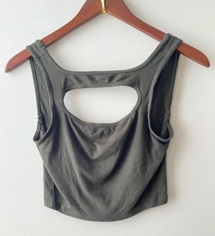 LA Front Cut-Out Crop Tank Top