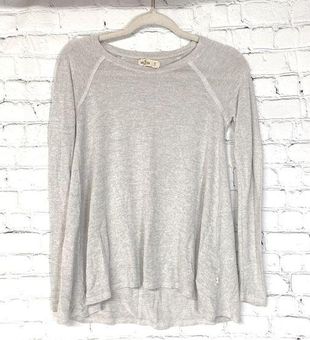 Hollister xs oversized high low tan long sleeved top tee tshirt t-shirt -  $20 - From Jacklyn