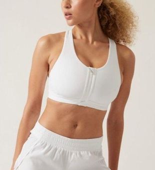 Athleta S Ultimate Zip Front Bra Size Small Cup A-C White - $30