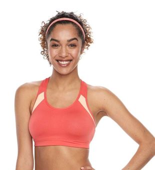 Tek Gear Médium Support Sport Bra Size Small Orange - $25 New