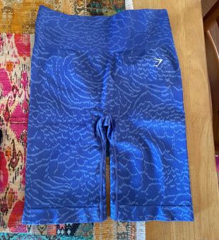 Gymshark Adapt Animal Seamless Cycling Shorts Blue Size M - $45 - From  Bridget