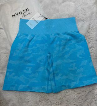 NVGTN Blue Camo Seamless Shorts. Size Medium.