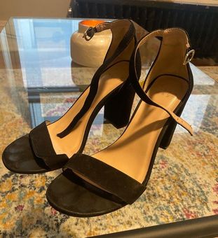 target black suede heels