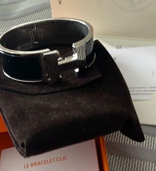 Hermes Clic Clac H Bracelet, Noir