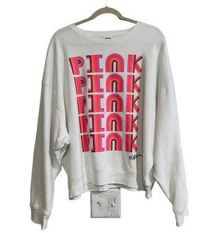 Victoria's Secret Pink Sweatshirt Wide Neck Pullover