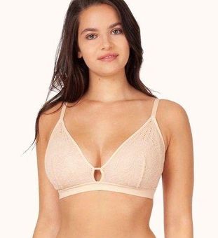 Lively • The Palm Lace Busty Bralette nude beige Toasted Almond wirefree  D-DD Size undefined - $28 - From Ellen