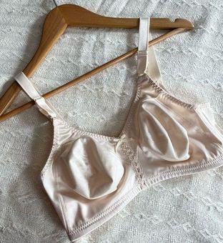 Bali 3820 Double Support Wirefree Bra Full Coverage Comfort Fit Cream Satin  36D Size undefined - $19 - From Wendy