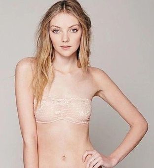 Free People Intimately Lace Bandeau Bra Pink - $10 - From Peyton