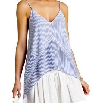 BCBG Maxazria Cora Striped Spaghetti Strap Tanj Top NWT