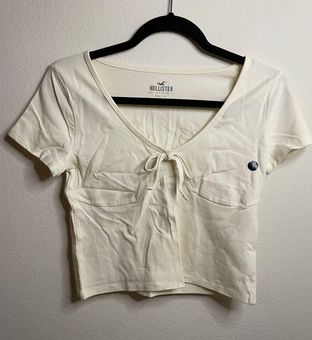 Hollister, Tops, Nwt Hollister White Crew Neck Tshirt