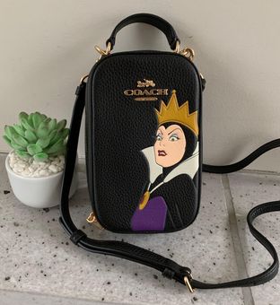 Coach X Disney Villains Card Case With Evil Queen Motif Black