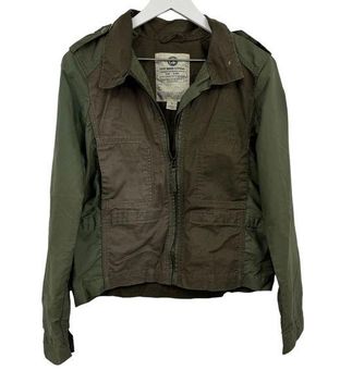 Lucky Brand Military Utility Jacket Olive Green Size Medium - $36