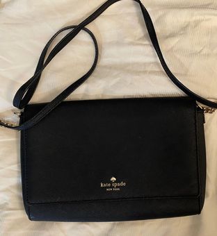 Buy the Kate Spade Carson Convertible Black Saffiano Crossbody Bag