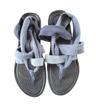 Sanuk Women's Yoga Sling 3 Sandals in Black Grey Size US 9