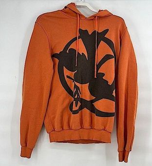 Alexander McQueen McQ orange peace bird orange hoodie size