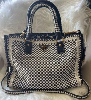 Prada Madras Leather Handbag