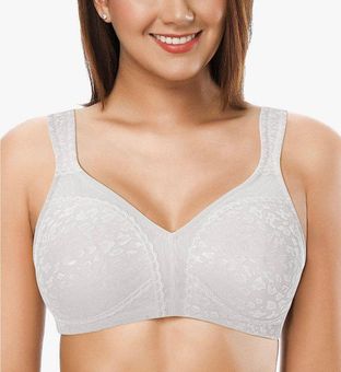 ZeroBound Women's Minimizer Bras Comfort Cushion Strap Wirefree Full  Coverage White Size 40 H - $19 - From jello