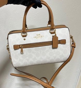 Coach Rowan Satchel In Blocked Signature Canvas Bag Glacier White Multi -  $200 (42% Off Retail) New With Tags - From Zina